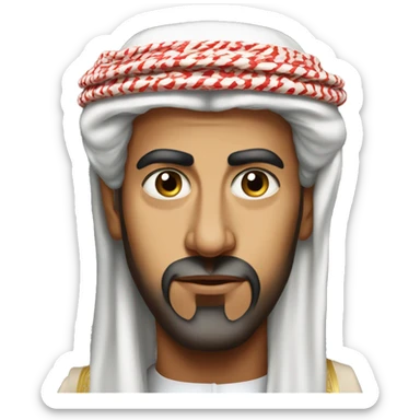 photorealistic  Faisal King of Saudi Arabia serious sticker