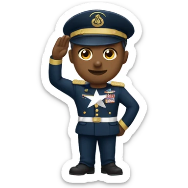 right side of salute emoji 🫡 sticker