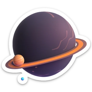 bright red Mercury planet sticker