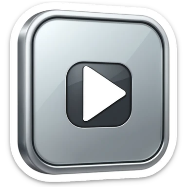 silver play button sticker