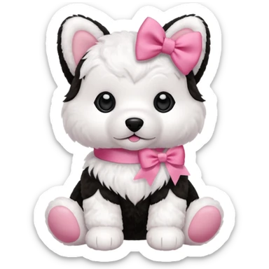 Victoria secret pink dog plush sticker