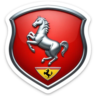 Ferrari logo real sticker