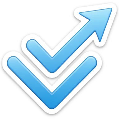 Verificación Azul lines del centro blancas Pero con emoji de verificación  sticker