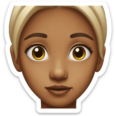 beautiful brown-eyed girl portrait sticker