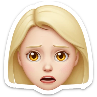 Woman emoji strangling herself sticker