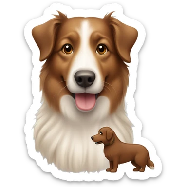 Shetland sheepdog and brown Labrador sticker