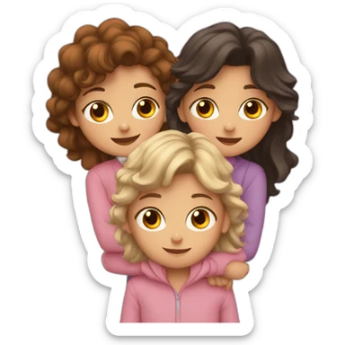 3 boys with 2 girls  sticker