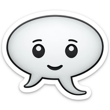 Speech bubble with three dots inside sticker