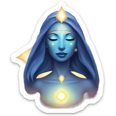 Pleiadian radiant glowing diva woman female third eye sticker