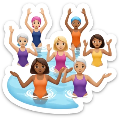 Water aerobics sticker