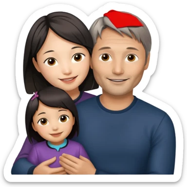 mads mikkelsen holds asian girl by the girl  sticker