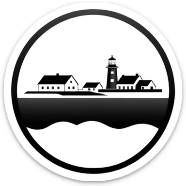Sylt Inselumriss ohne hintergrund in schwarz weiß sticker