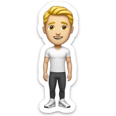 A full-length athletic white man sticker