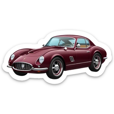 Car with classic look in maroon and black colour sports car look sticker