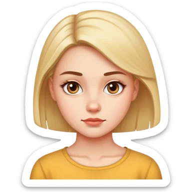 Girl giving a side eye sticker