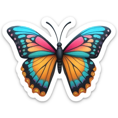 Butterfly square ￼ sticker