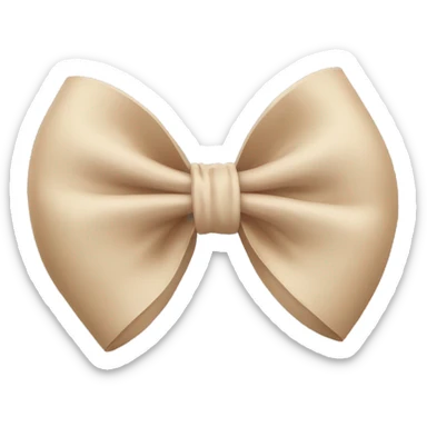 Beige bow  sticker