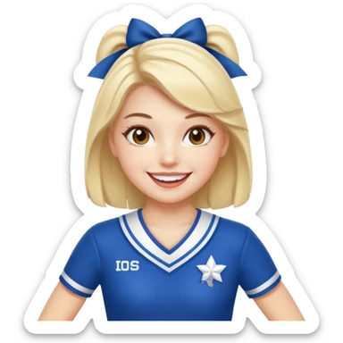 Cheerleaders white sticker