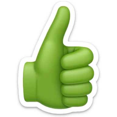 Thumbs up emoji with green color sticker