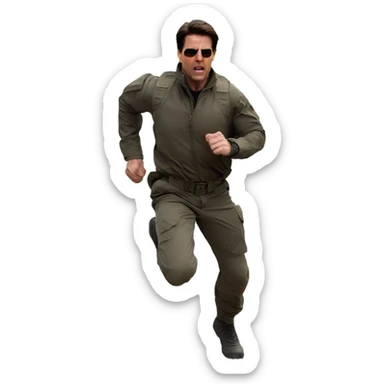 tom cruise sprinting, mission impossible sticker