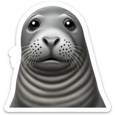 Elephant seal with exaggerated features sticker
