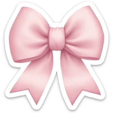 light pink bow  sticker