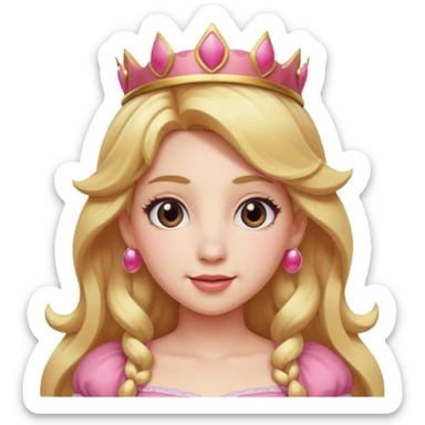 Princess peach head sticker