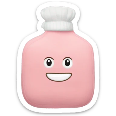Hot water bottle light pink sticker