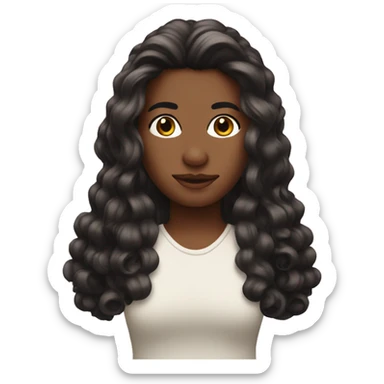 Half up half down hair sticker