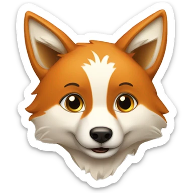 émoticone renard sticker