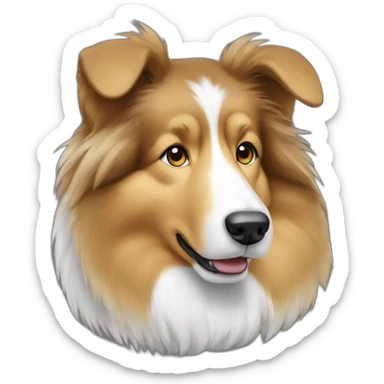 female sable rough collie sticker