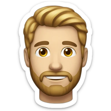 34 year old white caucasian with dark hair and light beard sticker