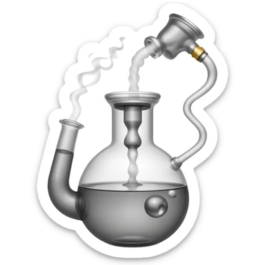 Bong with smoke sticker