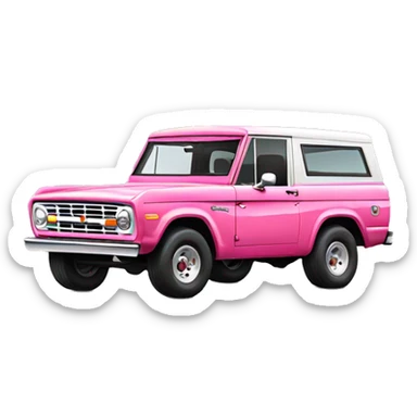pink ford bronco sticker