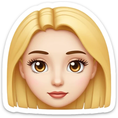Girl emoji with long eyelashes sticker
