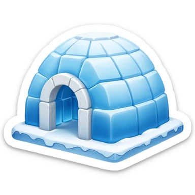 igloo house with different color  sticker