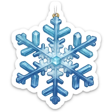 crystal snowflake ornament sticker