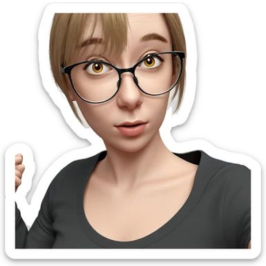 realistic portrait of girl sticker