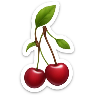 cherry red  sticker