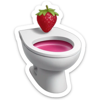 toilet we are in heaven fraise framboise myrtille sticker
