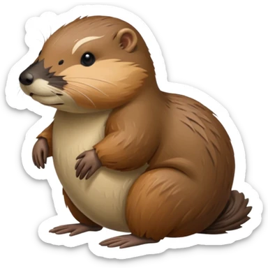 Haz un ornitorrinco es como cuerpo de nutria tiene pico de pato sticker