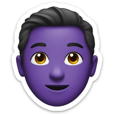 Black and purple heart  sticker