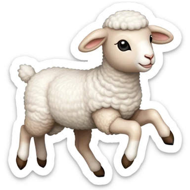Leaping lamb sticker