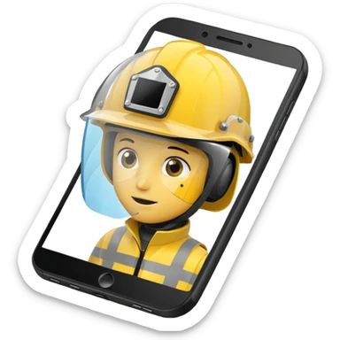 Smartphone  with protect helmet sticker