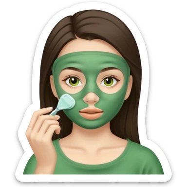 an emoji of a girl doing skincare sticker