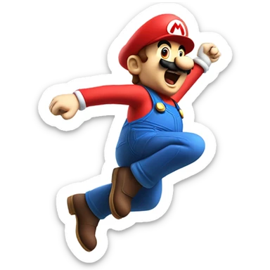 Mario from Mario 64 sticker