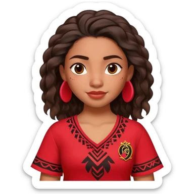 Moana com camisa do Flamengo  sticker