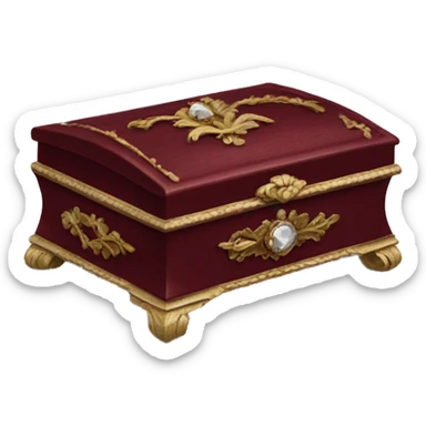 Regency jewelry box maroon color  sticker