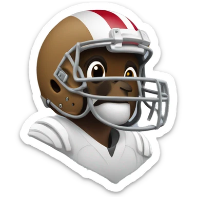 Falcon wearing a american football helmet on its head sticker