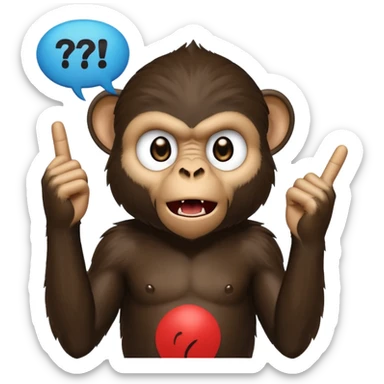 black monkey holding the middlefinge with a speech bubble saying "apex" sticker